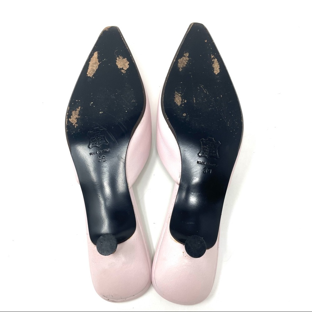 BARNEYS NEW YORK pink kitten heel mules, made in Italy, size 39 - Picture 13 of 13